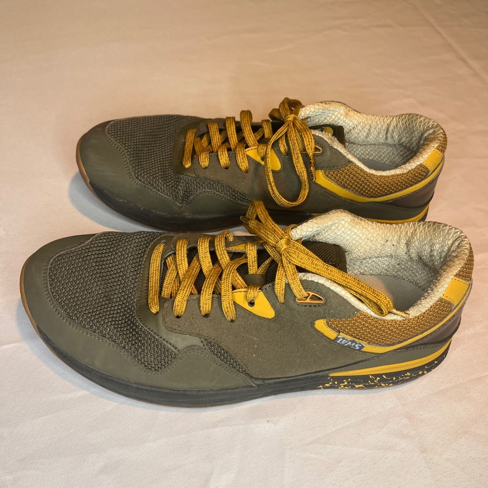 Lems Trailhead Mens 12 D Sage Green Yellow Minimalist Hiking Shoes Hiking Gorp - Picture 2 of 11